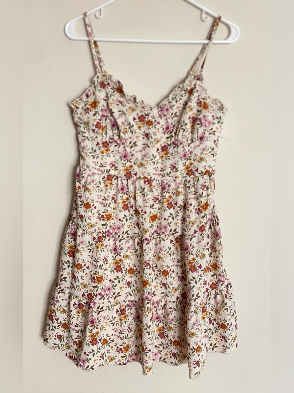 No Boundaries Sleeveless Floral Tiered Mini Dress